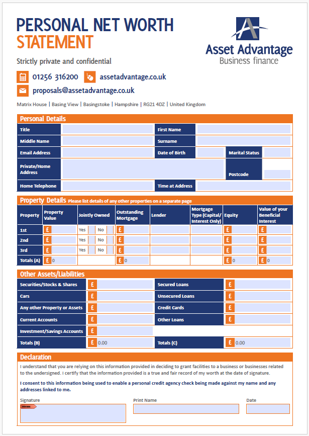 Documentation & Guidance Notes - Asset Advantage